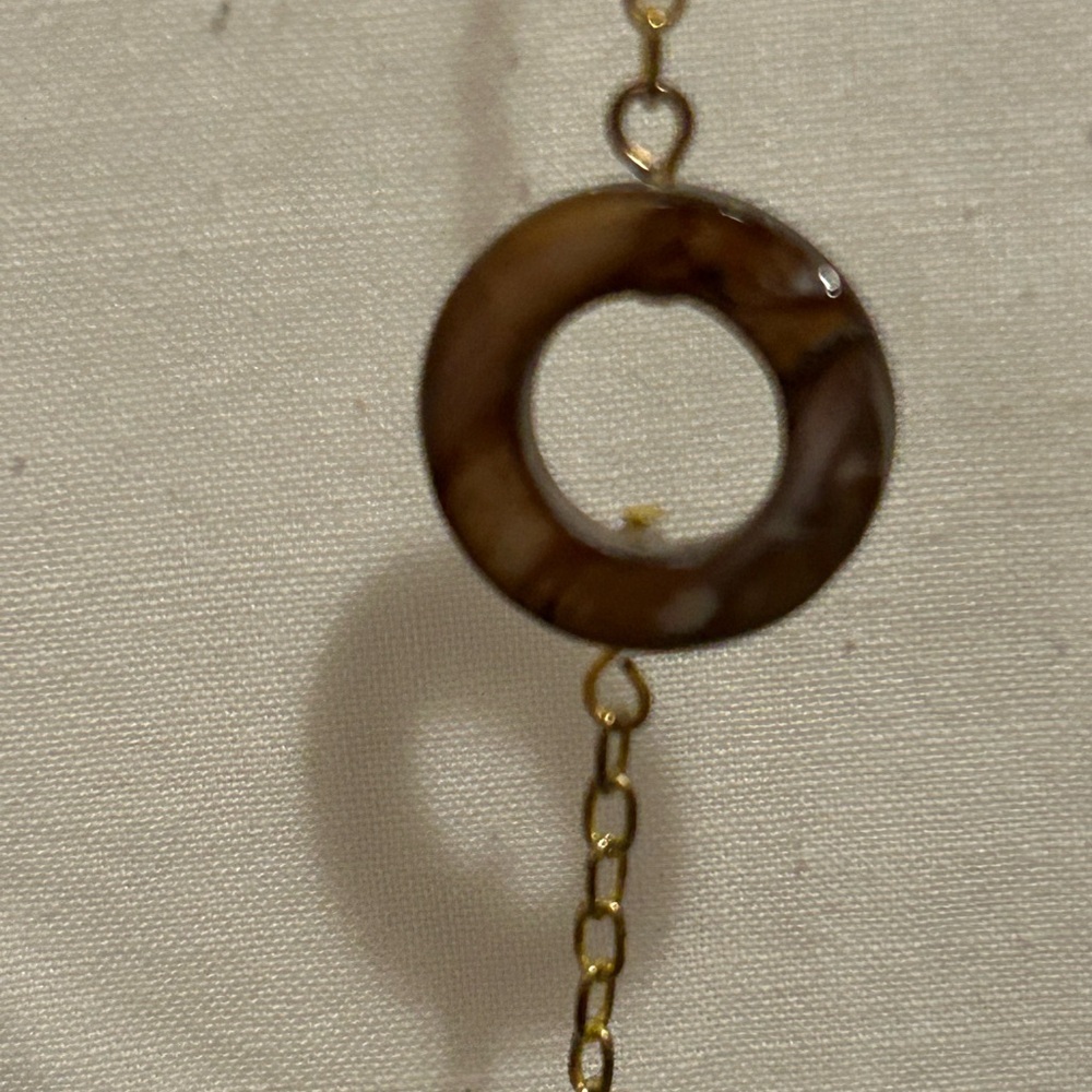 Vintage Shell Ring and Bead chain Long Necklace - Picture 3 of 10